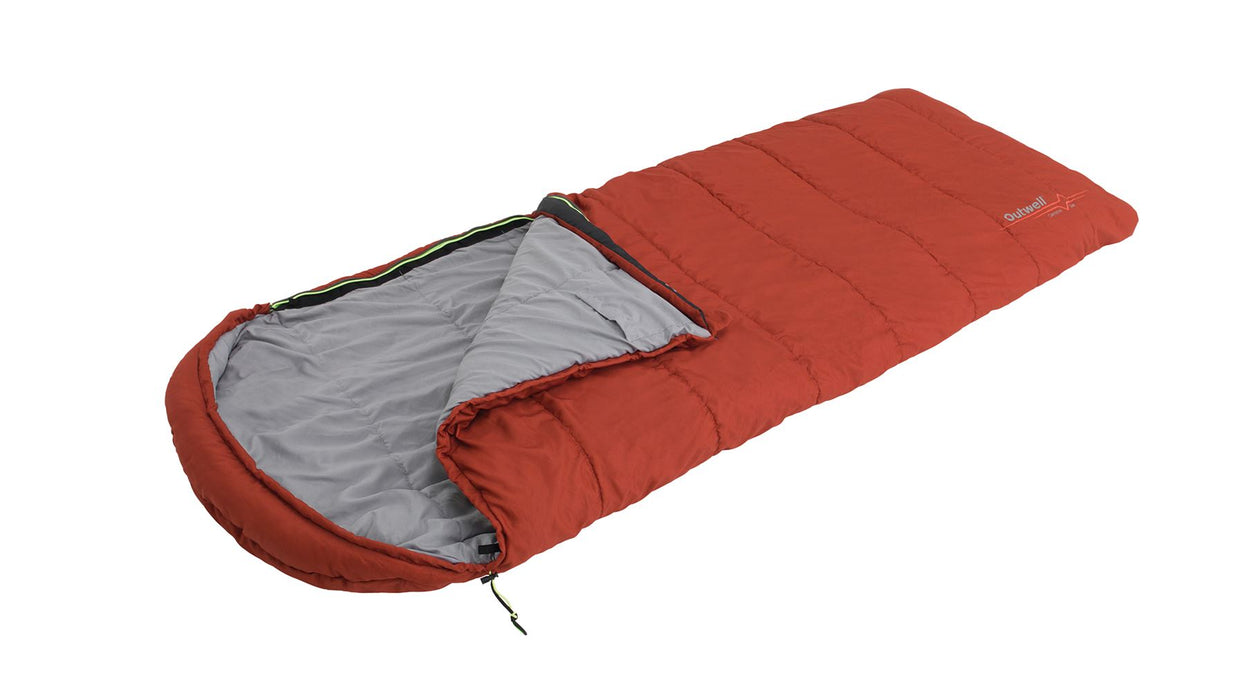Outwell Campion Lux Burnt Orange Orange Single Sleeping Bag Outwell - UK Camping And Leisure