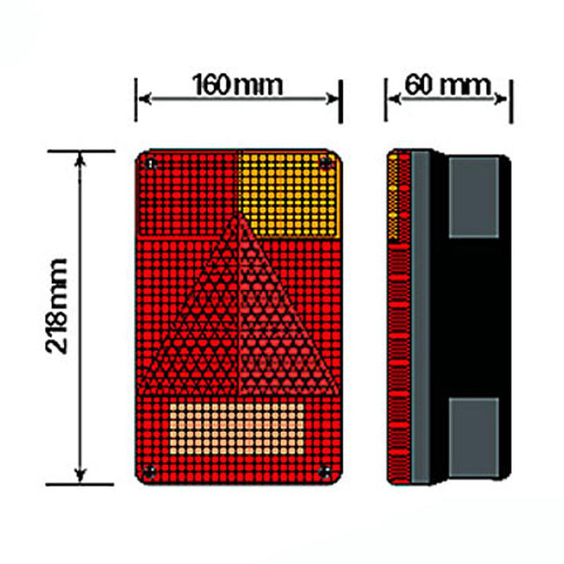 Maypole MP805BL Radex 5 Function Left Hand Rear Trailer Lamp Light 6800/10/601 - View 2