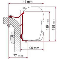 Fiamma F45 Adapter Kit Hymer Van/B2 450Cm 98655-246