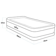 Dellonda Raised Air Bed with Removable Electric Pump & Storage Bag - Single Dellonda - UK Camping And Leisure