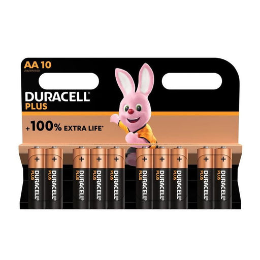 Duracell AA Cell Plus Power +100% Batteries (Pack 10) Duracell - UK Camping And Leisure