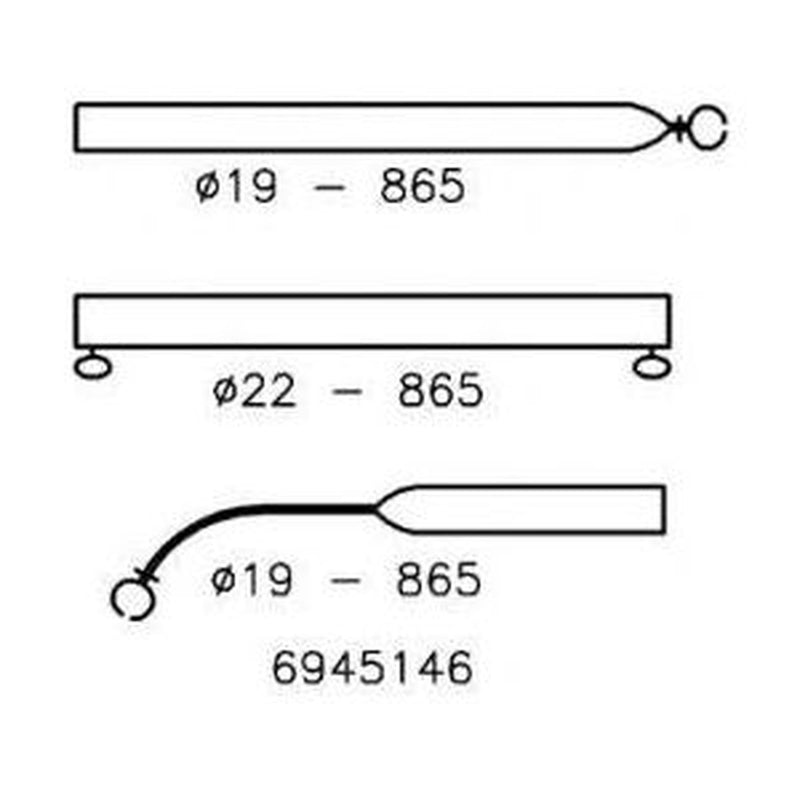 Stretching Pole Bent 22/19 165-255 With 2 Clamps 6945160 UK Camping And Leisure - UK Camping And Leisure