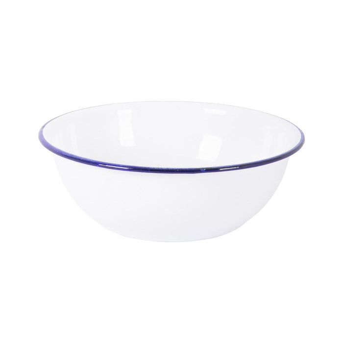 Bo-Camp Tableware Enamel 6 Pieces White/Blue Bo-Camp - UK Camping And Leisure