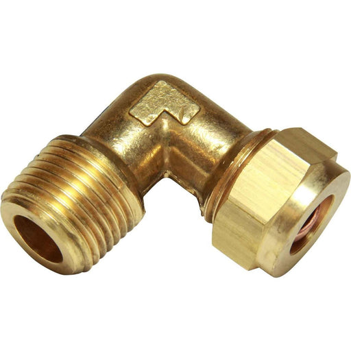 AG Brass Compression Elbow (1/4" BSPT Male to 3/16" Compression) AG - UK Camping And Leisure