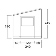 Outwell Sideroads Campervan Cassette Awning Room Mid (240-260 cm) - View 10