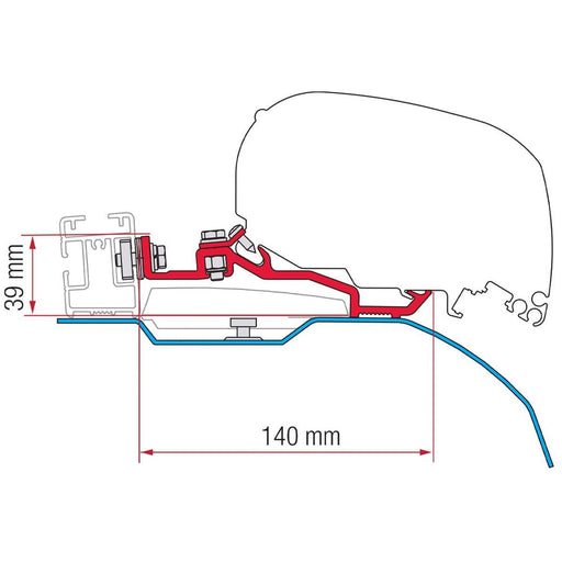 Fiamma Kit Smart Clamp System fits Fiat Ducato F80S Fiamma - UK Camping And Leisure