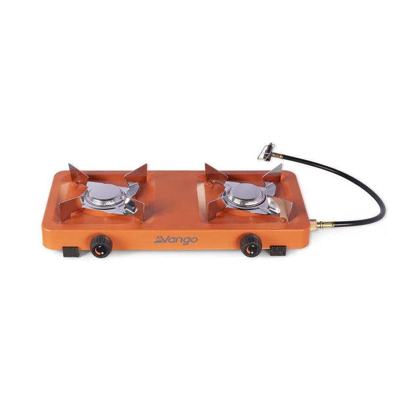 Vango Blaze Double Gas Cooker Camping Fishing Stove Burnt Orange - View 7