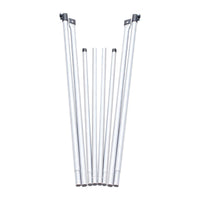 Leisurewize Adjustable Awning Rear Pad Poles Telescopic Steel 2-Pack
