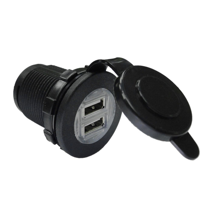 W4 Compact Double Usb Charging Socket 00161 W4 - UK Camping And Leisure