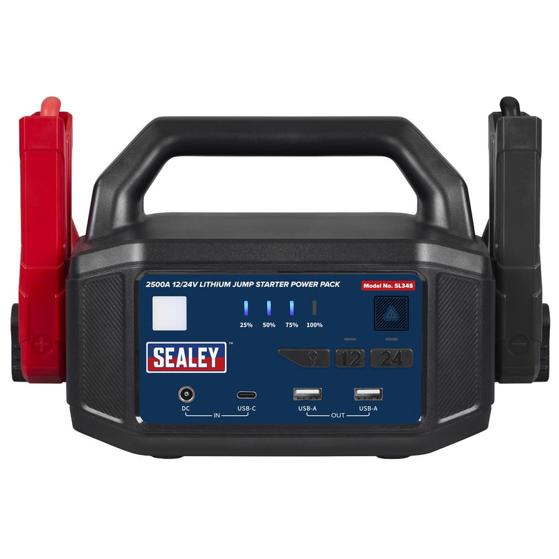 Sealey 2500A 12/24V Lithium Jump Starter Power Pack SL34S Sealey - UK Camping And Leisure