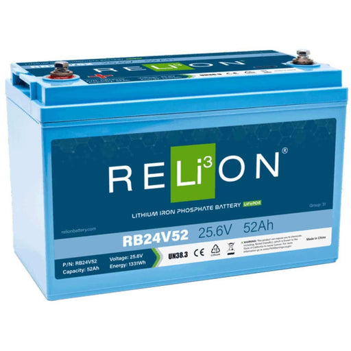 RELiON RB24V52 Lifepo4 Lithium Ion Battery (24V / 52Ah) RELiON - UK Camping And Leisure