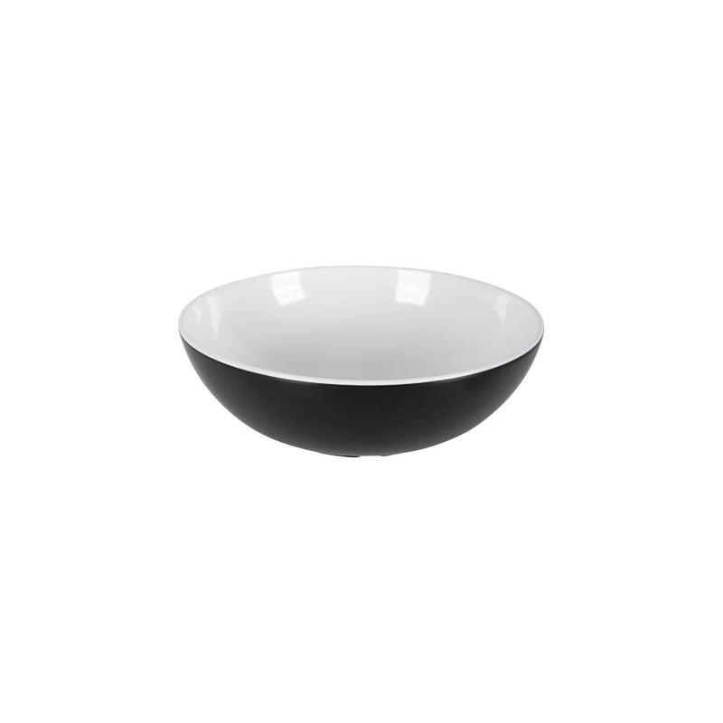 Gimex Solid Line Tableware Black & White 16 Pieces Gimex - UK Camping And Leisure