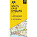 AA South East England Road Map 9780749582821 AA - UK Camping And Leisure