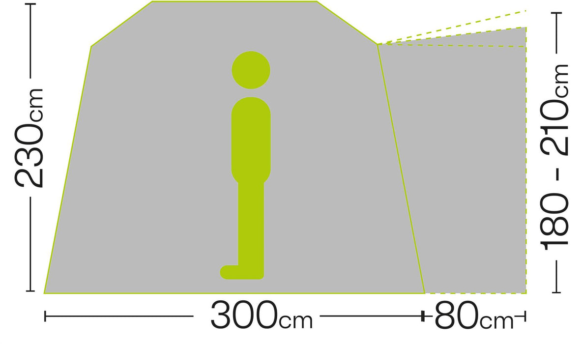 Quest Eagle Air Drive Away Campervan Awning (Low : 180 - 210) Quest Leisure - UK Camping And Leisure