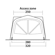 Outwell Park PowerAir Driveaway Awning Campervan 175-200cm Low - View 18