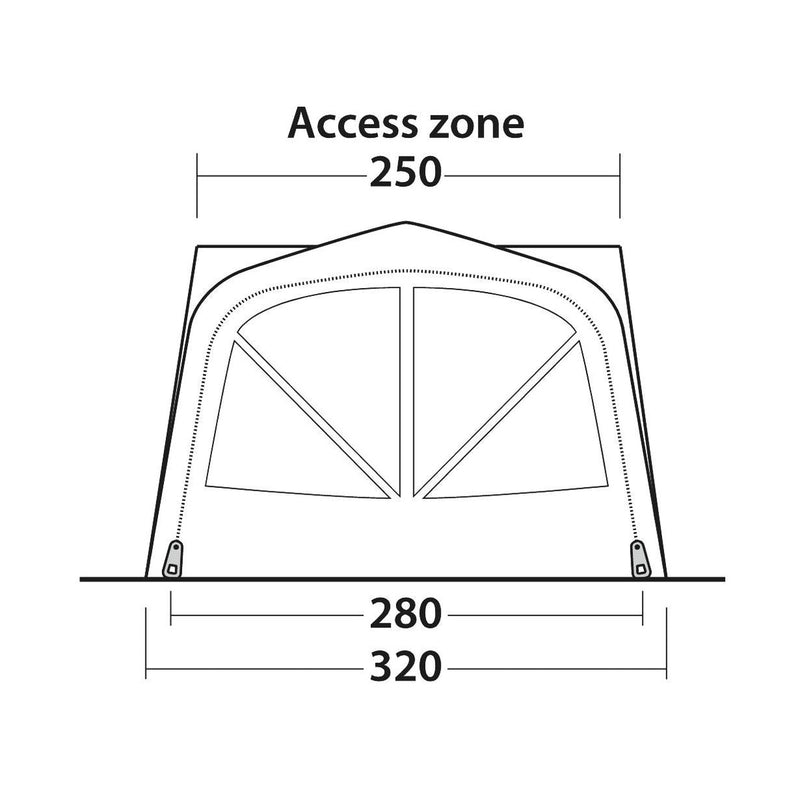 Outwell Park PowerAir Driveaway Awning Campervan 175-200cm Low - View 18