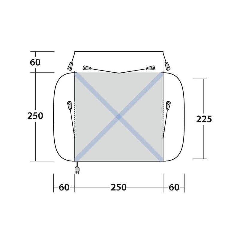 Outwell Daytona Driveaway Air Awning Grey Outwell - UK Camping And Leisure