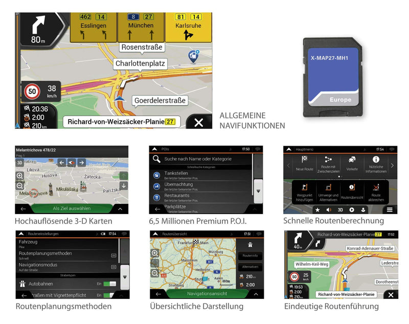 Xzent Sd Card Map27 For X-F270 X-F280 X-427 3 Yrs M/Home X-MAP27-MH3
