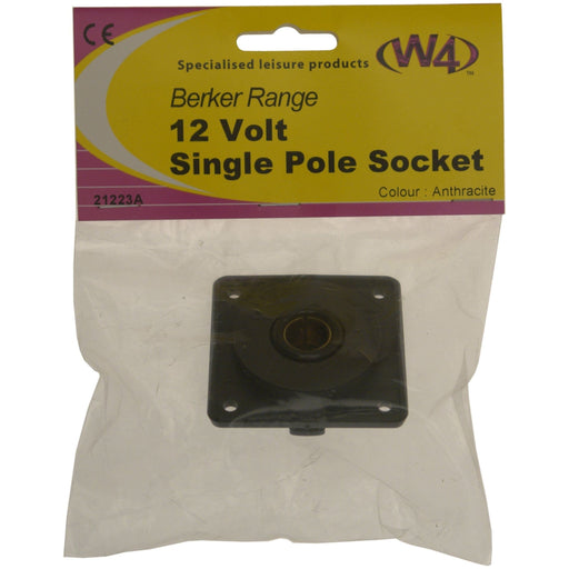 MDS1203 W4 12v Single Pole Socket Anthracite 21223A W4 - UK Camping And Leisure