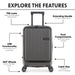 Dellonda Cabin Size Luggage with Laptop Compartments & Dual TSA Lock 20" Dellonda - UK Camping And Leisure