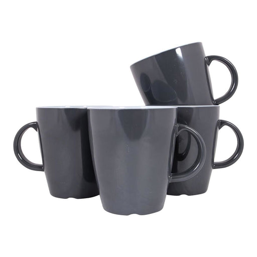 Gimex Vivid Line Mug Grey 380ml 4 Pieces Gimex - UK Camping And Leisure