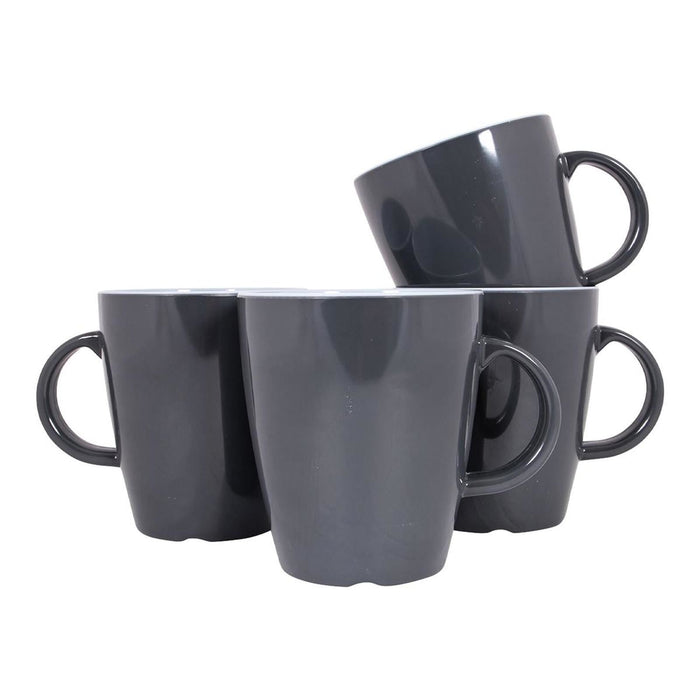 Gimex Vivid Line Mug Grey 380ml 4 Pieces Gimex - UK Camping And Leisure