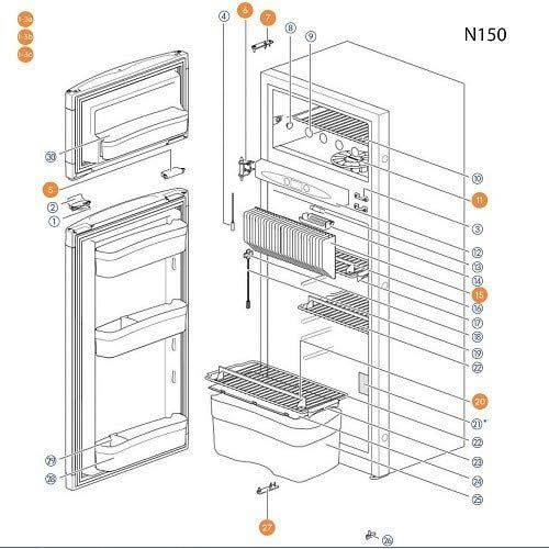 Thetford N150 Wire Fridge Shelves 428mm X 232mm 62697908 Thetford - UK Camping And Leisure