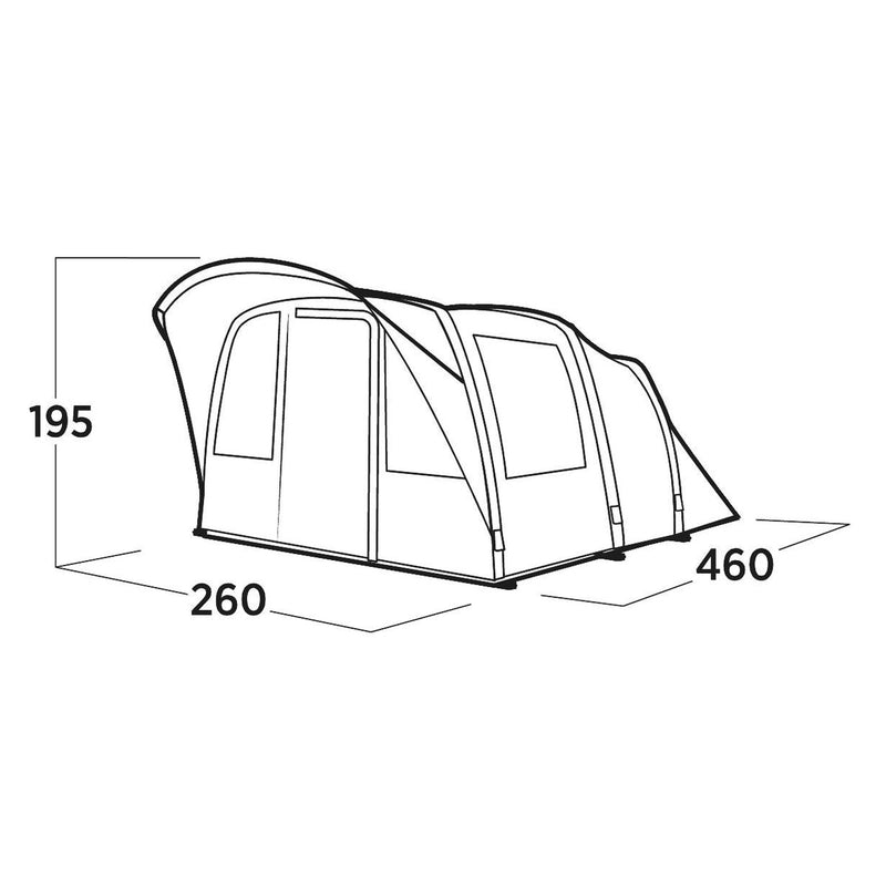 Easy Camp Senja 4 Air Inflatable Tunnel Tent 4 Person Family Tent - View 14