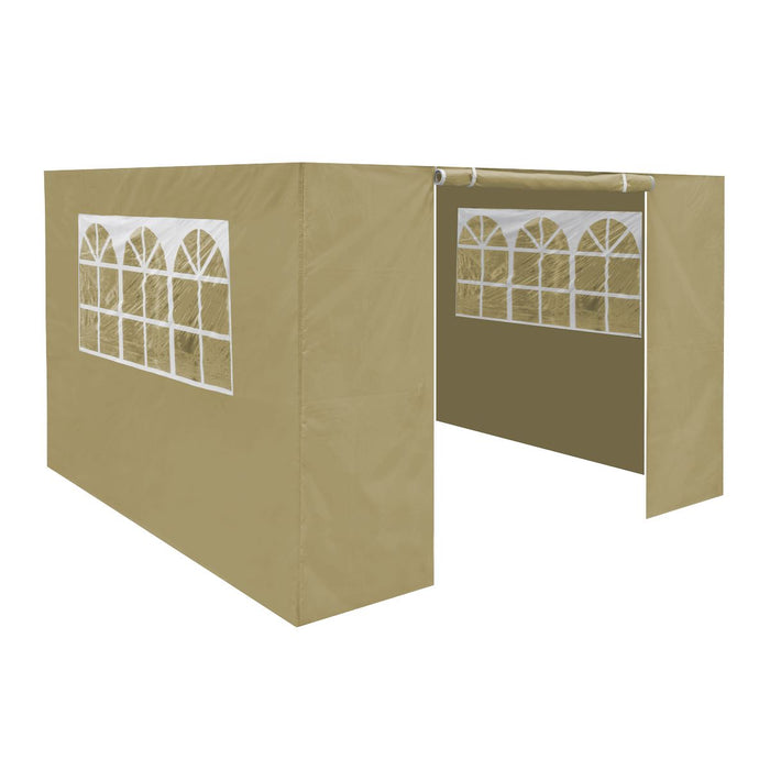 Dellonda Side Walls/Doors/Windows for Gazebo/Marquee Fits 2 x 2m Models - Beige Dellonda - UK Camping And Leisure