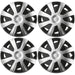 4 x 15" Alloy Look Black & Silver Deep Dish Motorhome Wheel Trims Hub Caps Vans - UK Camping And Leisure