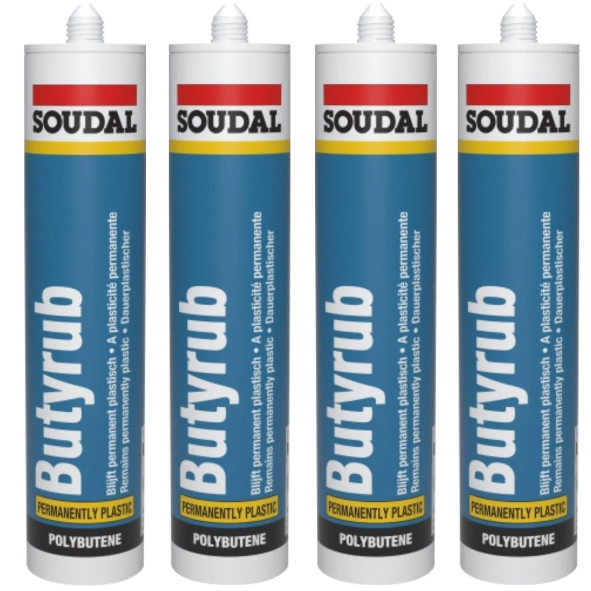 4 x Soudal Butyrub Non Setting Butyl bedding Sealant Seitz Window