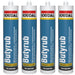 4 x Soudal Butyrub Non Setting Butyl bedding Sealant Seitz Window Glazing White Soudal - UK Camping And Leisure