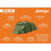 Vango Omega 250 Forest Green 2 Person Tent Vango - UK Camping And Leisure