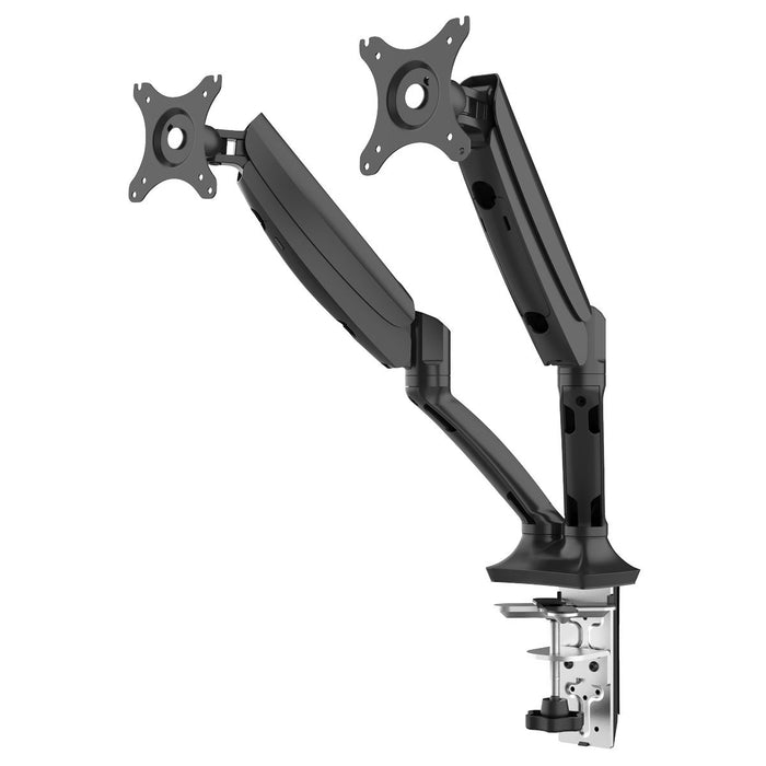 Dellonda Adjustbale Double Monitor Arm with 360 Rotation - Black DH25 Dellonda - UK Camping And Leisure