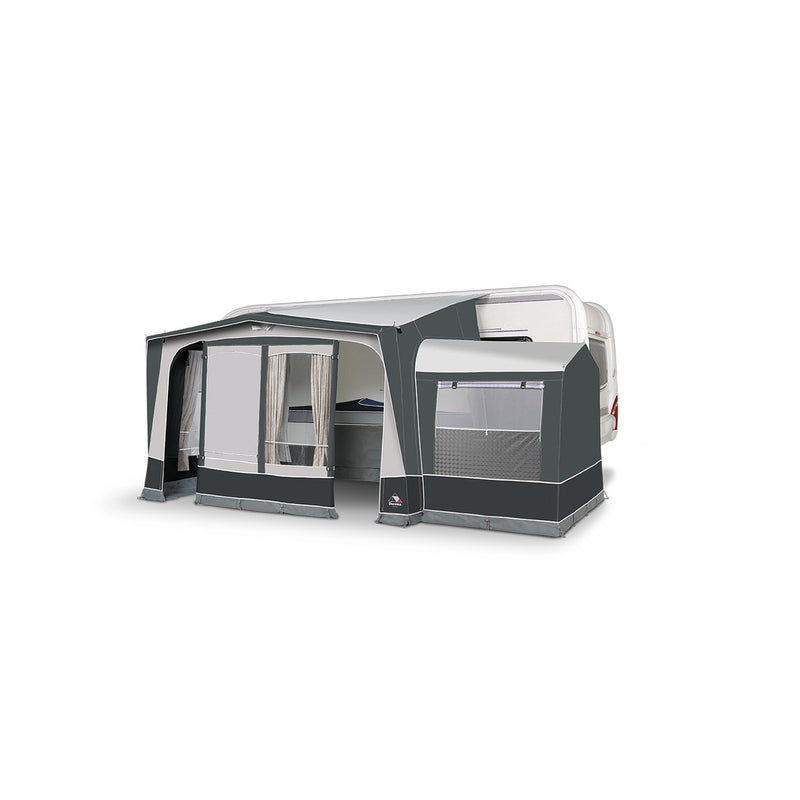 Dorema Omega De Luxe Caravan Porch Awning | poled frame, lightweight, annex, touring caravan