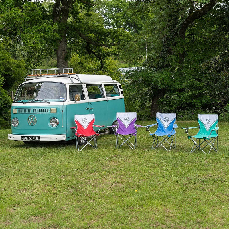 Vw Folding Camping Chair Red OL0197 Board Masters - UK Camping And Leisure