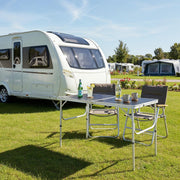 Leisurewize Folding Camping Table with Adjustable Legs Outdoor 120x60x70CM - View 2