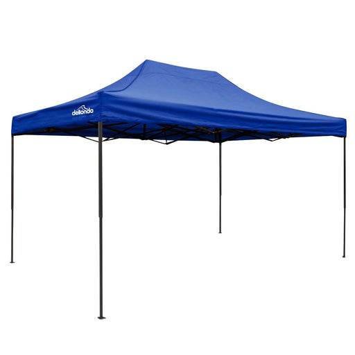 Dellonda 3 x 4.5m Pop-Up Gazebo Heavy Duty  Carry Bag Rope Stakes & Weight Blue Dellonda - UK Camping And Leisure