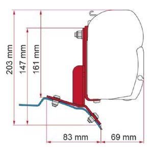 Fiamma F45/F35 Adapter Kit Ford Transit Custom 98655Z112 Fiamma - UK Camping And Leisure