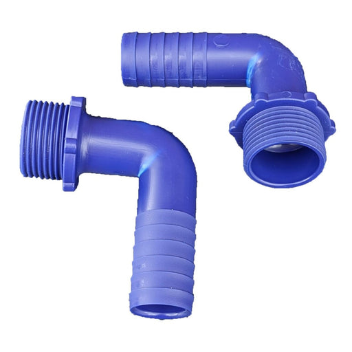 Angled Connector 20Mm 3/4 Bsp Blue C/W Nut & Washer 1446605 UK Camping And Leisure - UK Camping And Leisure