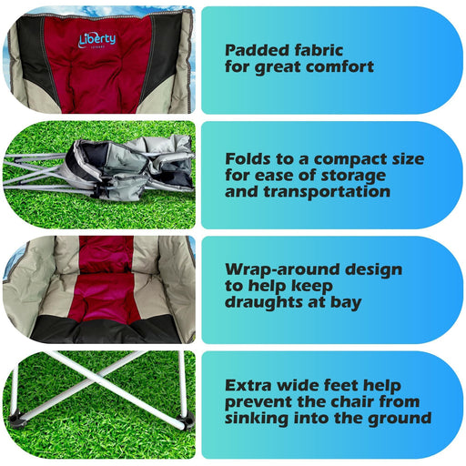 Liberty Magenta Comfort Camping Chair MDS1203 Liberty Leisure UK - UK Camping And Leisure