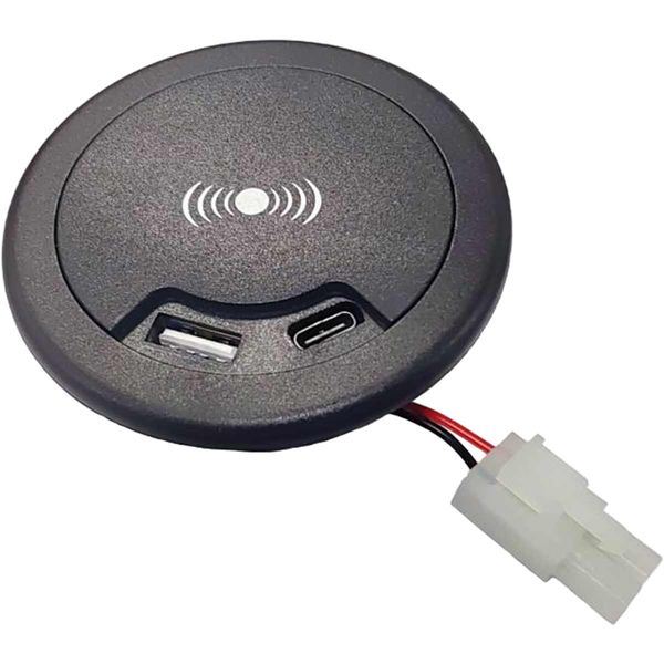 Sargent WX150 Wireless Phone Charger with USB-A & USB-C Ports (15W)