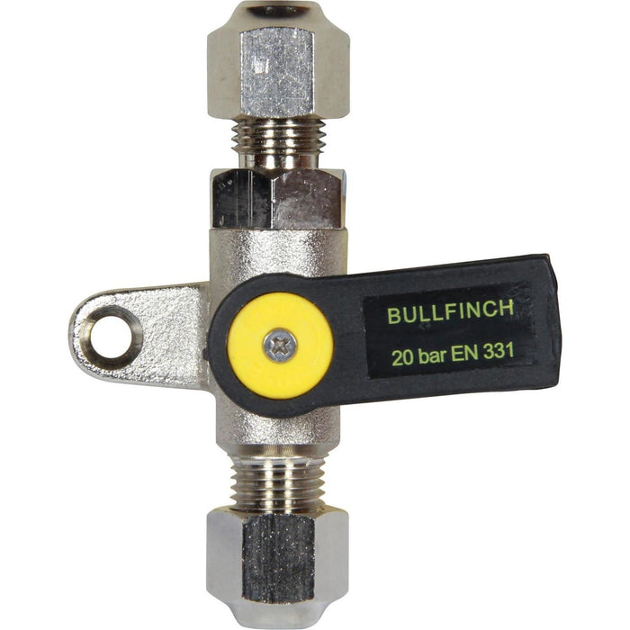Gas 5/16" Compression Foot Mount Bullfinch Valve 3005OP Bullfinch - UK Camping And Leisure