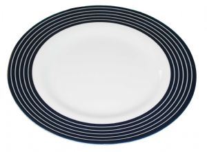 Navy Pinstripe Side Plate NPS301 UK Camping And Leisure - UK Camping And Leisure