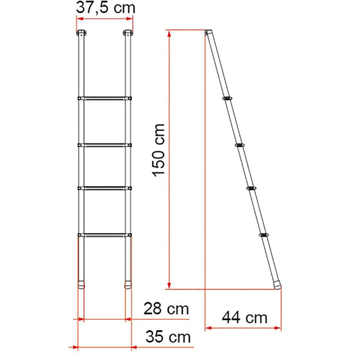 Fiamma Deluxe 4B Bunk Ladder (02426-12-) Fiamma - UK Camping And Leisure