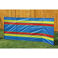 5 Pole Multicoloured Polythene Windbreak 1442