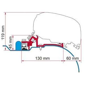 Fiamma F80/F65 Adapter Iveco Daily H2 98655-733 Fiamma - UK Camping And Leisure
