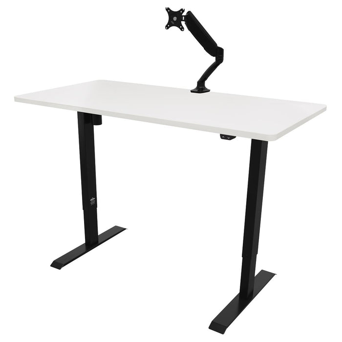 Dellonda Single Motor Adjustable-Height Electric Sit/Stand Desk - White Desktop Dellonda - UK Camping And Leisure