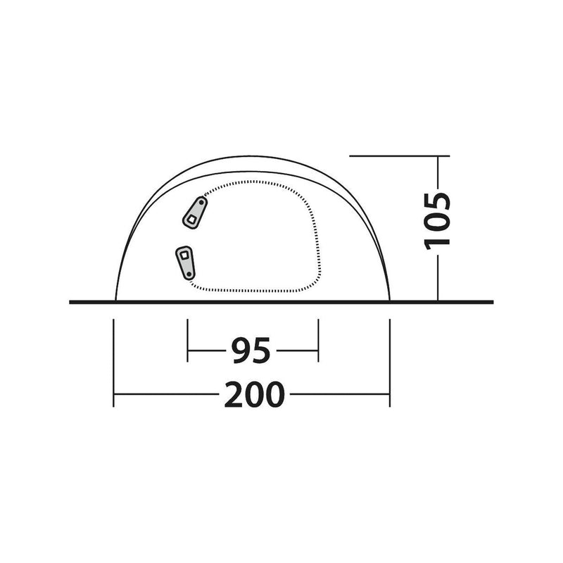 Outwell Nexion 3 Ocean Pop-up Tent 3 Berth Fast Pitch Dark Inner - View 12