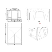 Kampa Roam Low Drive Away Poled Campervan Awning 180-210 cm - View 7